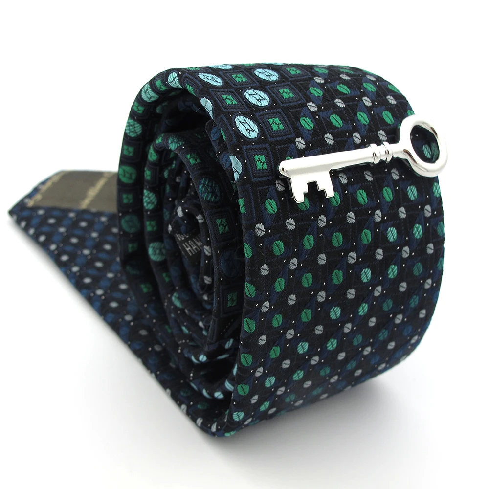 Новинка дизайн старинный ключ Зажимы для галстука мужчин качество латунь