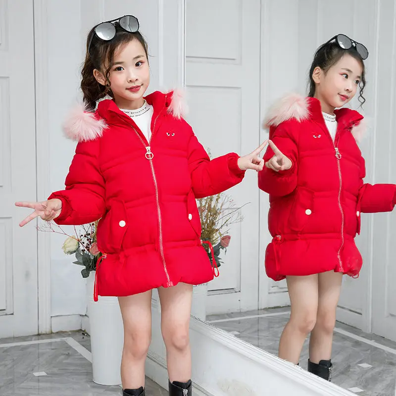 Новинка 2019 зимняя куртка для девочек детские теплые пальто детская верхняя