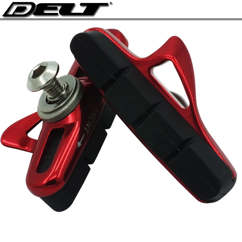 CNC 1 пара MTB Горный Дорожный велосипед велосипедные тормоза обувь для SHIMANO 105 резьбовой пост 55 мм тормоза черный, синий, красный, серебристый, золотой