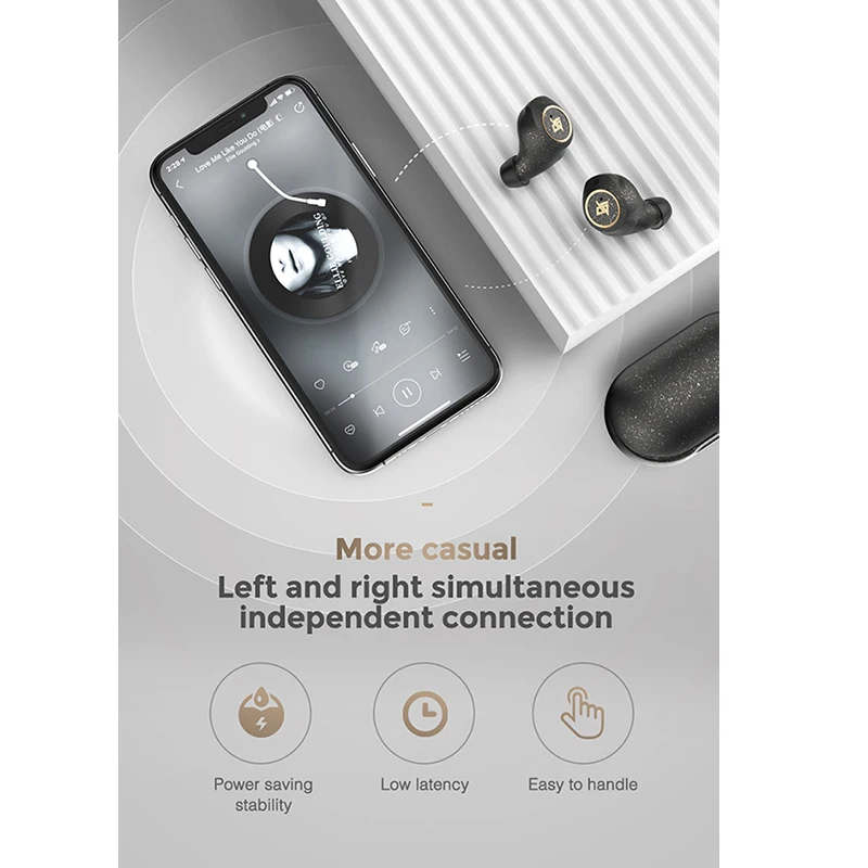 TWS наушники Auglamour AT200 с поддержкой Bluetooth 5 0 и сенсорным управлением|Наушники