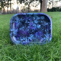metal smoking rolling tray case storage tobacco dry herb 140mm180mm portable metal cigarette rolling trays holder