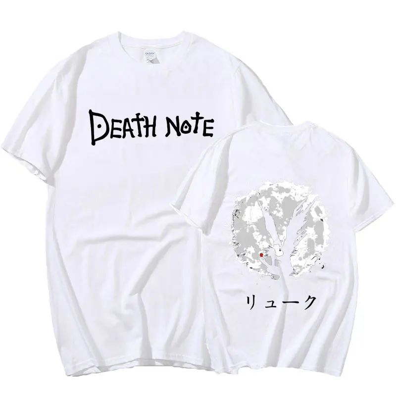 Футболка мужская оверсайз из хлопка модная тенниска с надписью Death Note в стиле