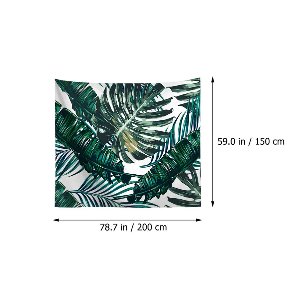 

1pc Tropical Plant Tapestry Wall Hanging Polyester Thin Bohemia Towel Cushion