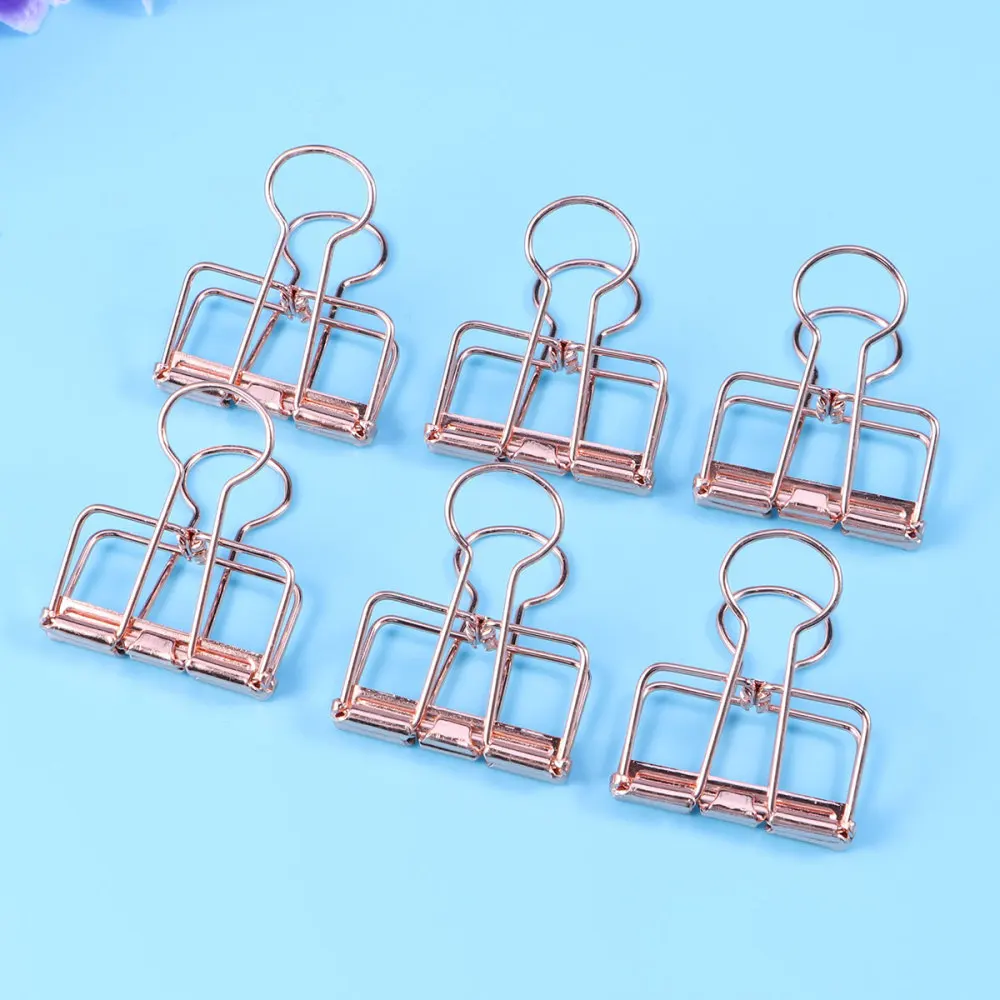 

30 Pcs Binder Clips Retro Hollow Paper Clips Metal File Bill Wire Clamp Organizer for Home Office Restaurant Bank