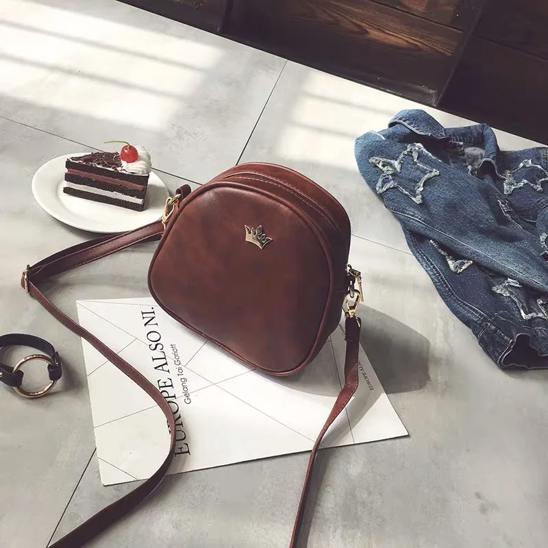 Bags for Women New Shoulder Bag Fashion Handbag Phone Purse Imperial Crown Pu Leather Small Shell Crossbody | Багаж и сумки