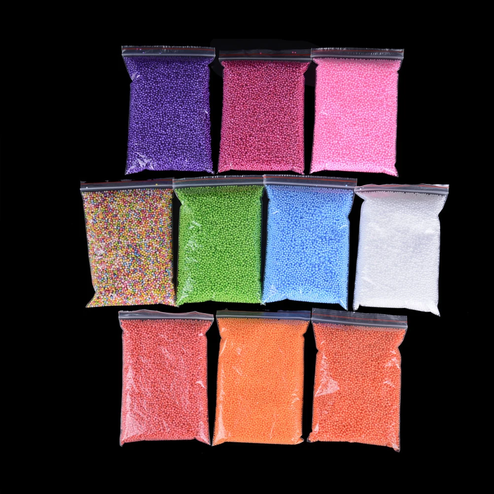 

1 bag DIY Snow Mud Particles Accessories Slime Balls Small Tiny Foam Beads For Floam Filler For DIY Supplies