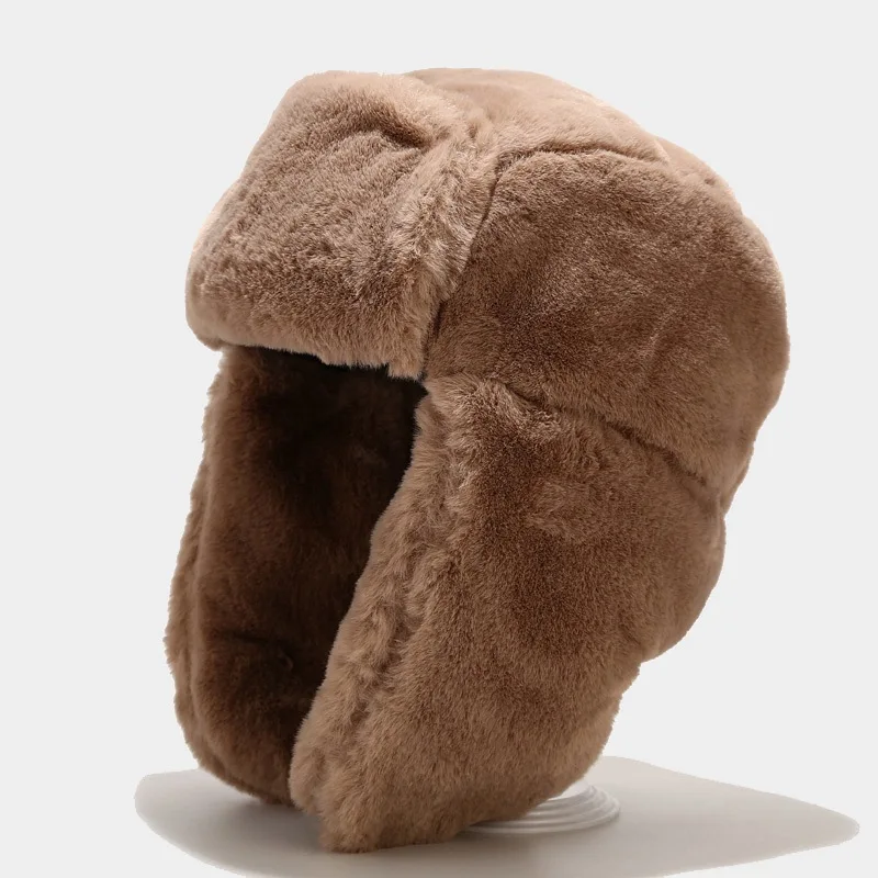 

2021 мужские женские и мужские зимние теплые шапки-бомберы Толстая теплая русская зимняя шапка из искусственного меха Новинка