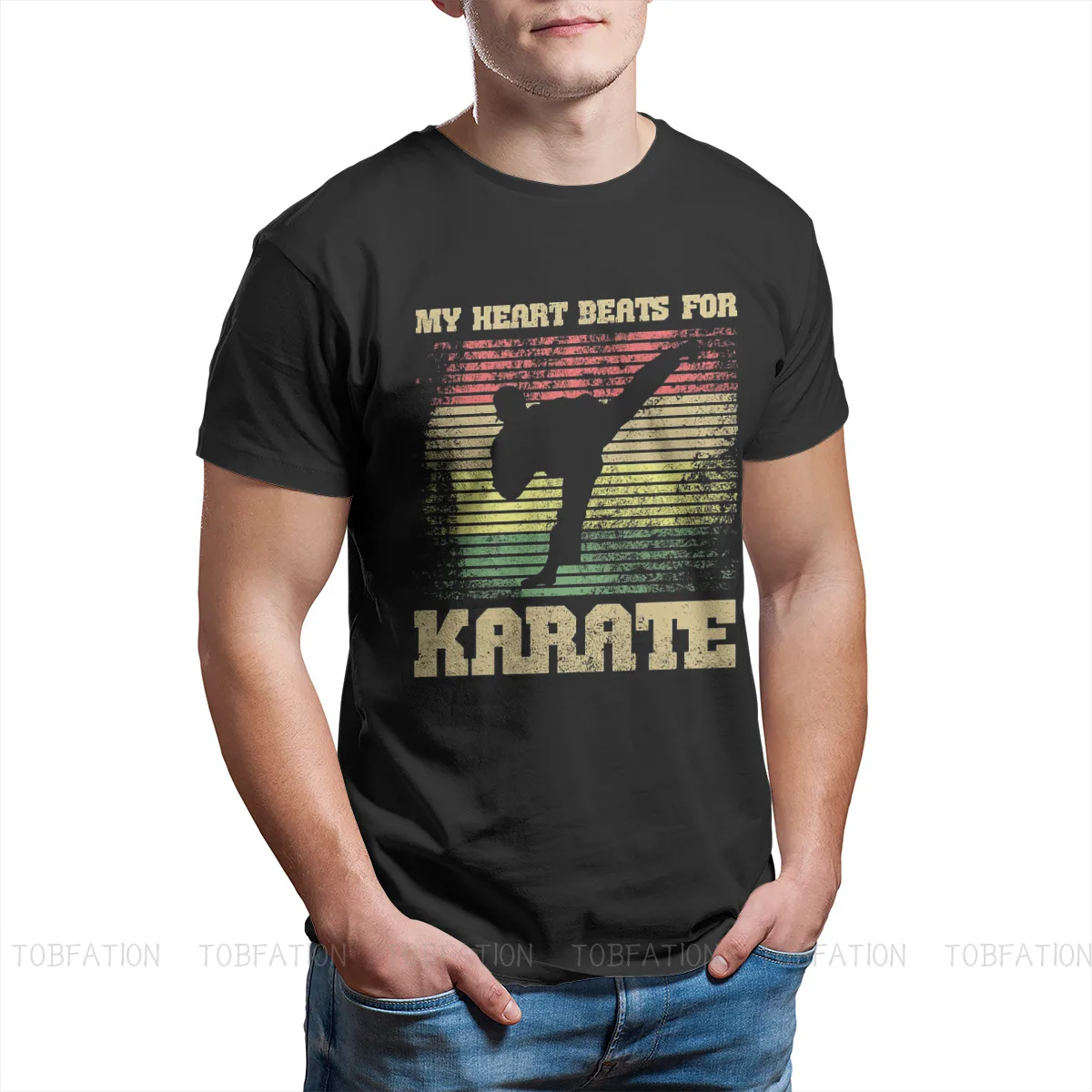 Camiseta con estampado de Cobra Kai para hombre, camiseta esencial de kárate y Reggae para hombre, camisetas grandes de algodón puro