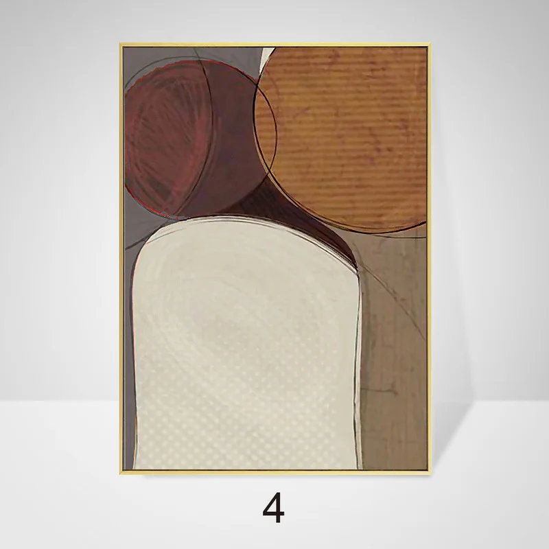 

Source Factory Simple Nordic Retro Abstract Painting Geometric Circular Mural Poster Atmosphere Living Room Decoration Painting