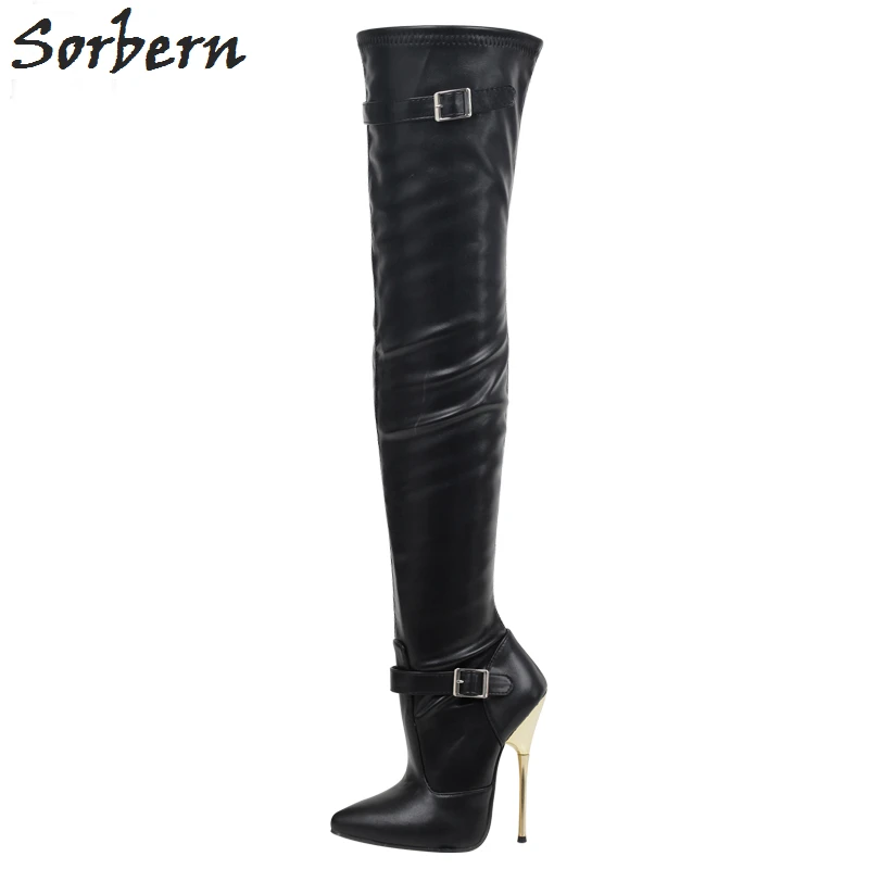

Sorbern Sexy Fetish High Heel Boots Over The Knee 5.5 Inch Heels Crotch Thigh High Ladyboy Boot For Crossdressers Stilettos