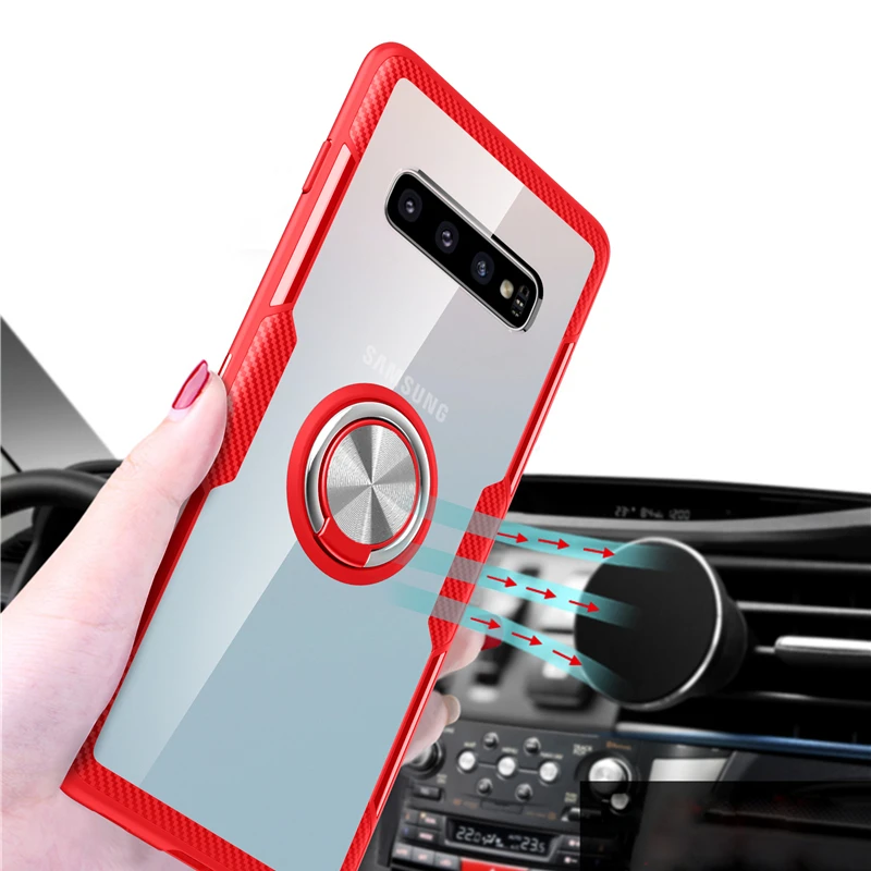 S10 чехол для samsung Galaxy S10 S9Plus Note9 автомобильный магнитный держатель-кольцо для пальца подставка задняя крышка для samsung S10 Plus чехол S10Lite