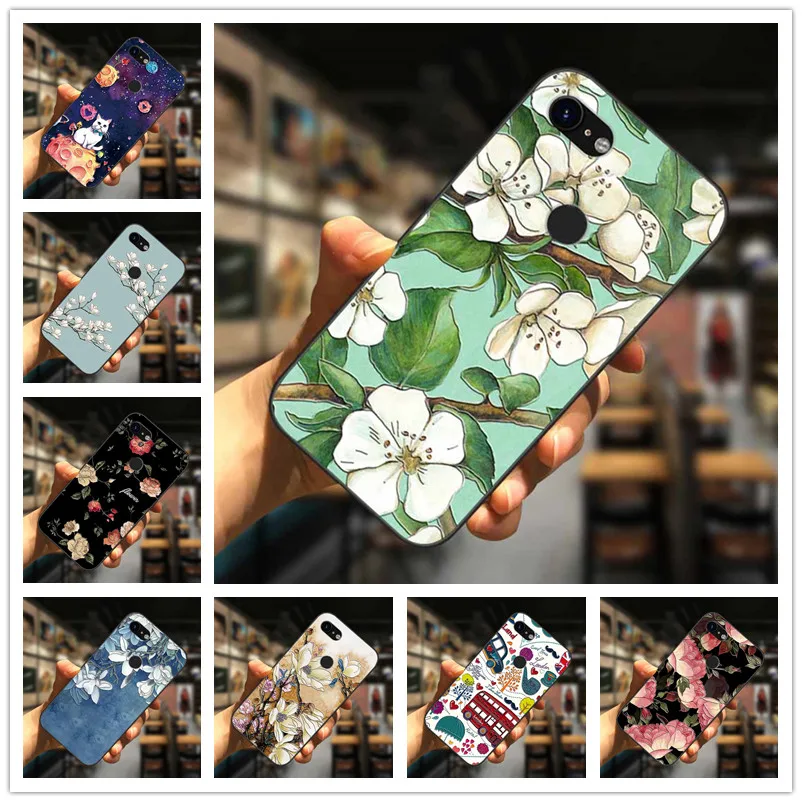 Для Google Pixel 3 XL чехол 3D цветок тиснение силиконовый для телефона 3A s Pixel3 3XL 3AXL мягкий