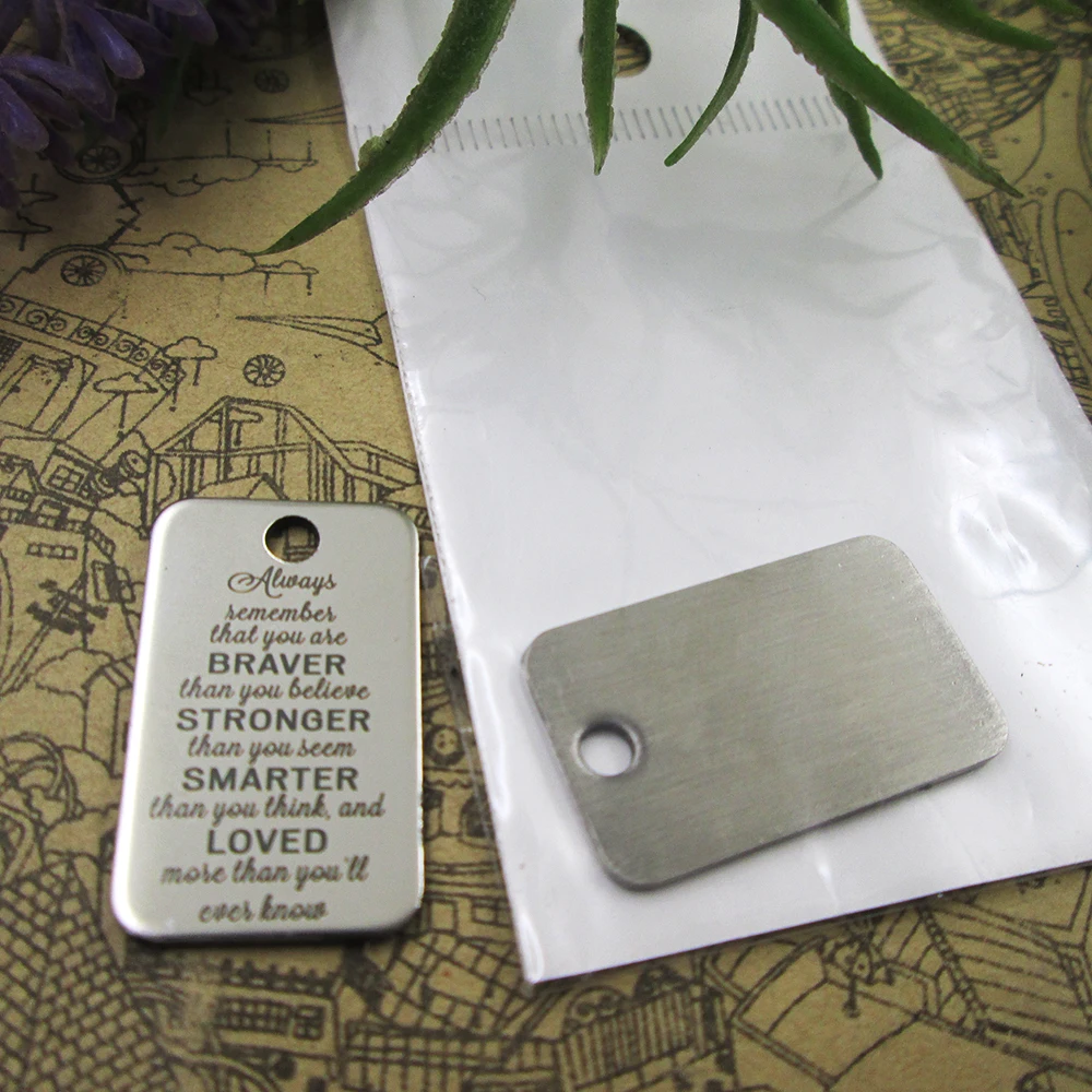 20 штук &quotпомните что вы смелее.... &quotАмулеты из нержавеющей стали 5 стилей для