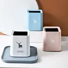 Двухслойная мини-корзина для мусора в скандинавском стиле, простой Настольный пластиковый контейнер для мусора без крышки для гостиной, офиса, кабинета