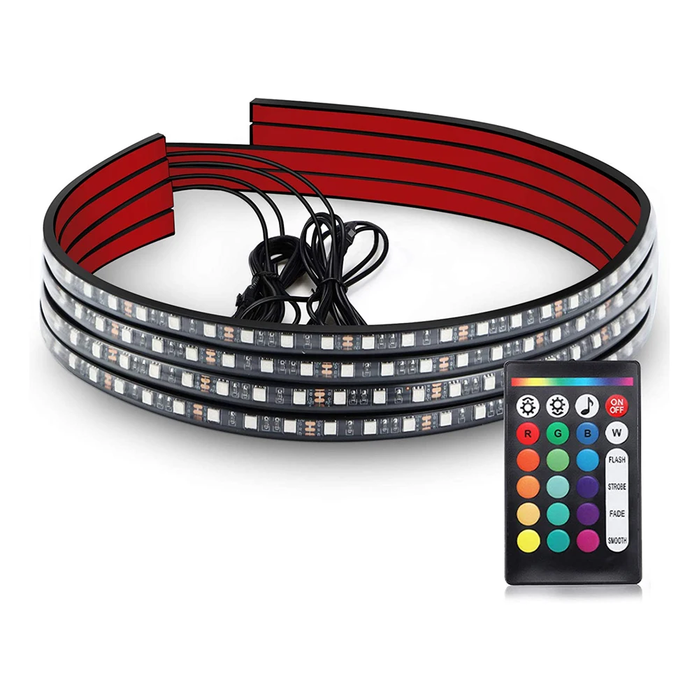 

Car Underglow Lights LED Flexible Strip Lights Car Lights Exterior Waterproof 2-in-1 Design App Control Under Glow Kit for Cars