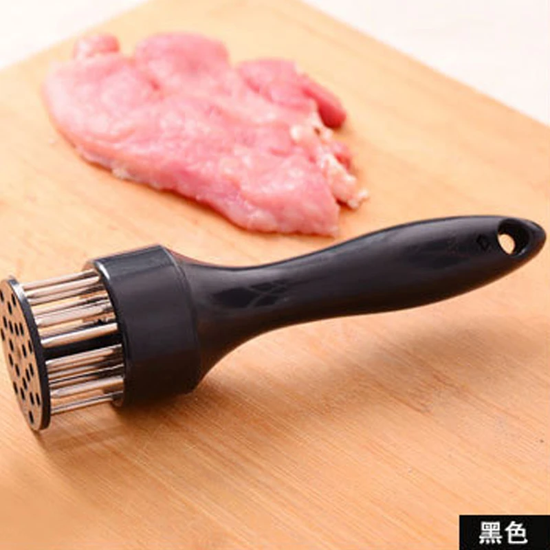 Кухонные инструменты профессиональные мясные тендерайзеры гаджеты иглы с нержавеющая сталь кухонные инструменты аксессуары - Цвет: black