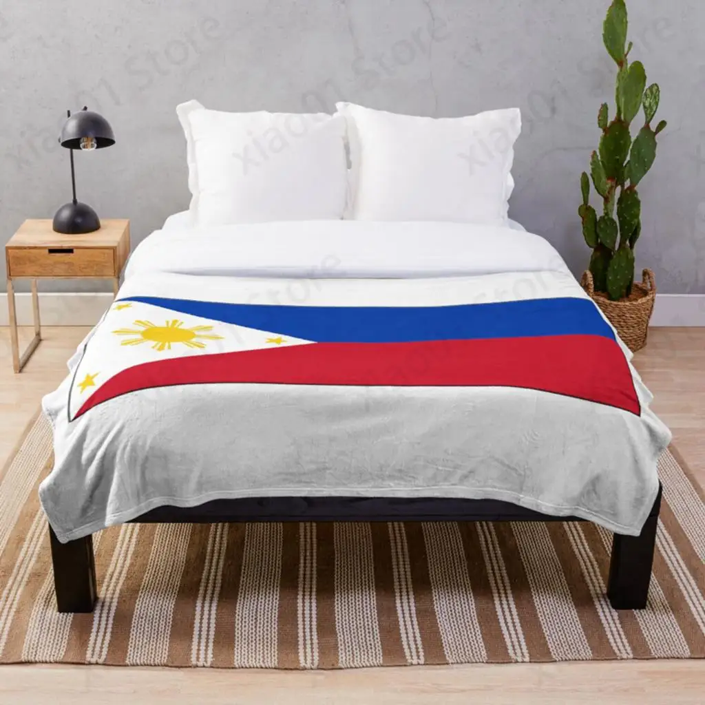 

Philippines. Philippine Flag, Flag of the Philippines. Throw Blanket Sherpa Bedspread Blanket Picnic wool soft Blankets
