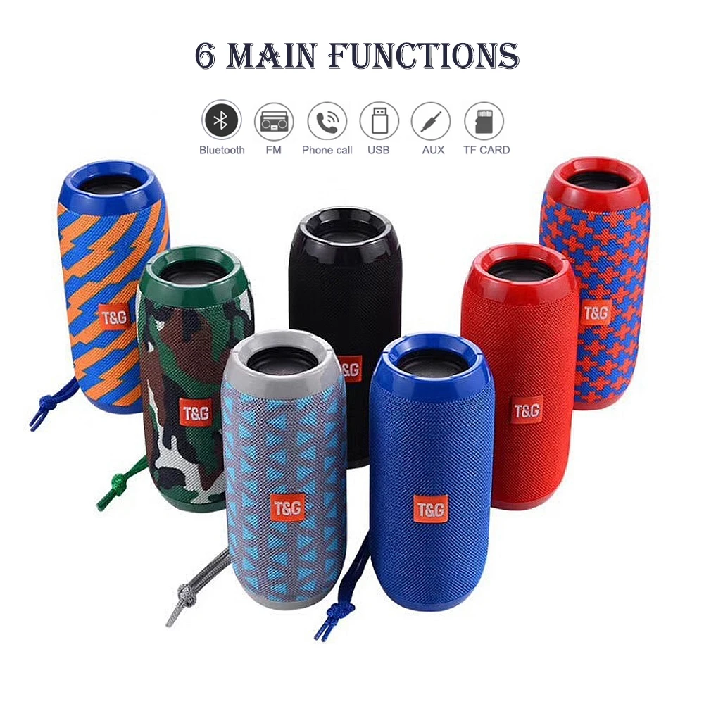 Portable LED Bluetooth Speaker FM Radio Wireless Column 1200 mAh Sound Box mp3 Aux USB Phone Computer Bass 10W Waterproof | Автомобили и