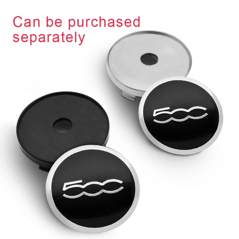 

4pcs 56mm 60mm Car Emblem Wheel Center Hub Cap Sticker Auto Rim Covers For Fiat 500 Grande Punto Abarth Stilo Palio Bravo Doblo