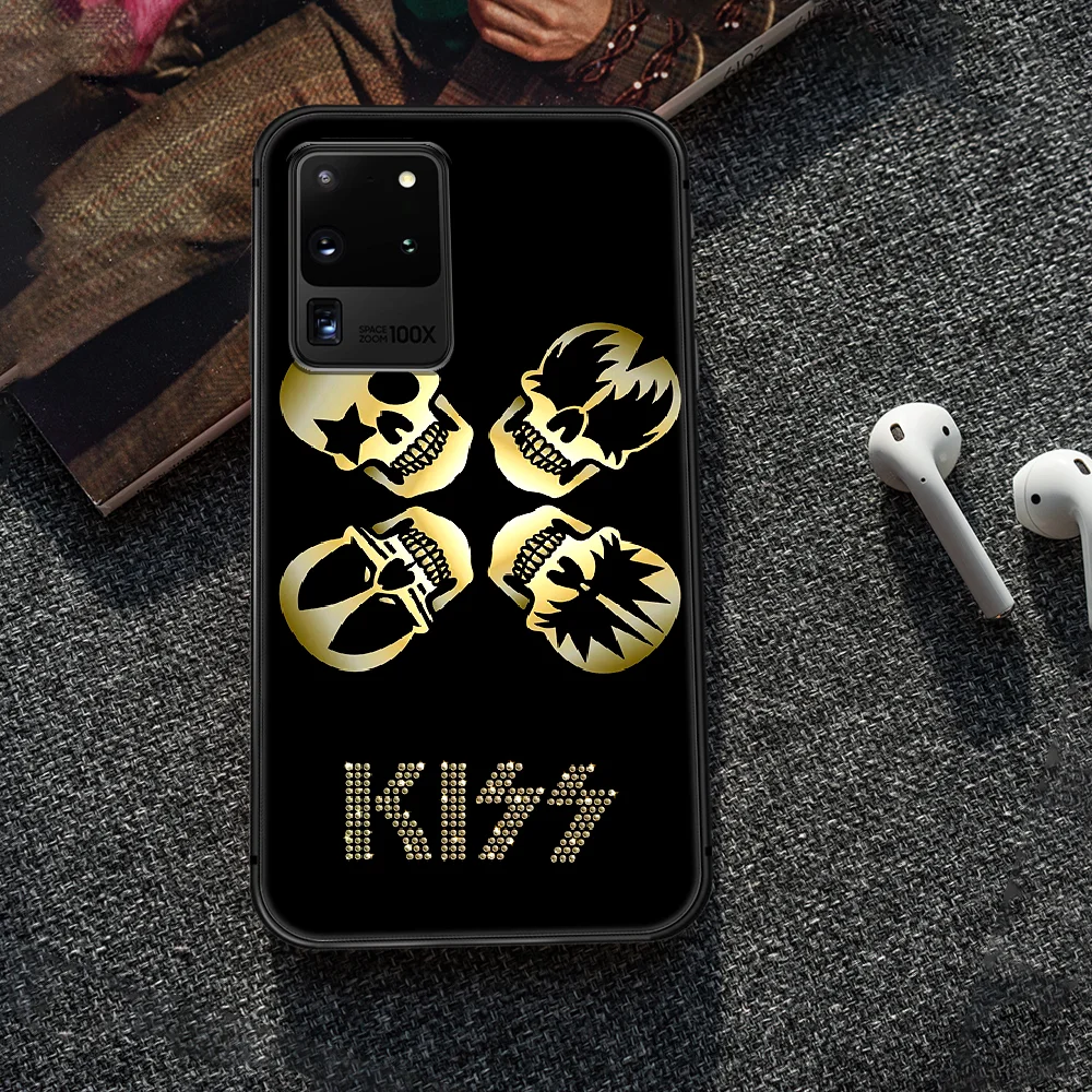 

Kiss Band Phone Case Cover Hull For Samsung Galaxy S 7 8 9 10 e 20 FE edge uitra plus Note 9 10 20 black Funda Silicone