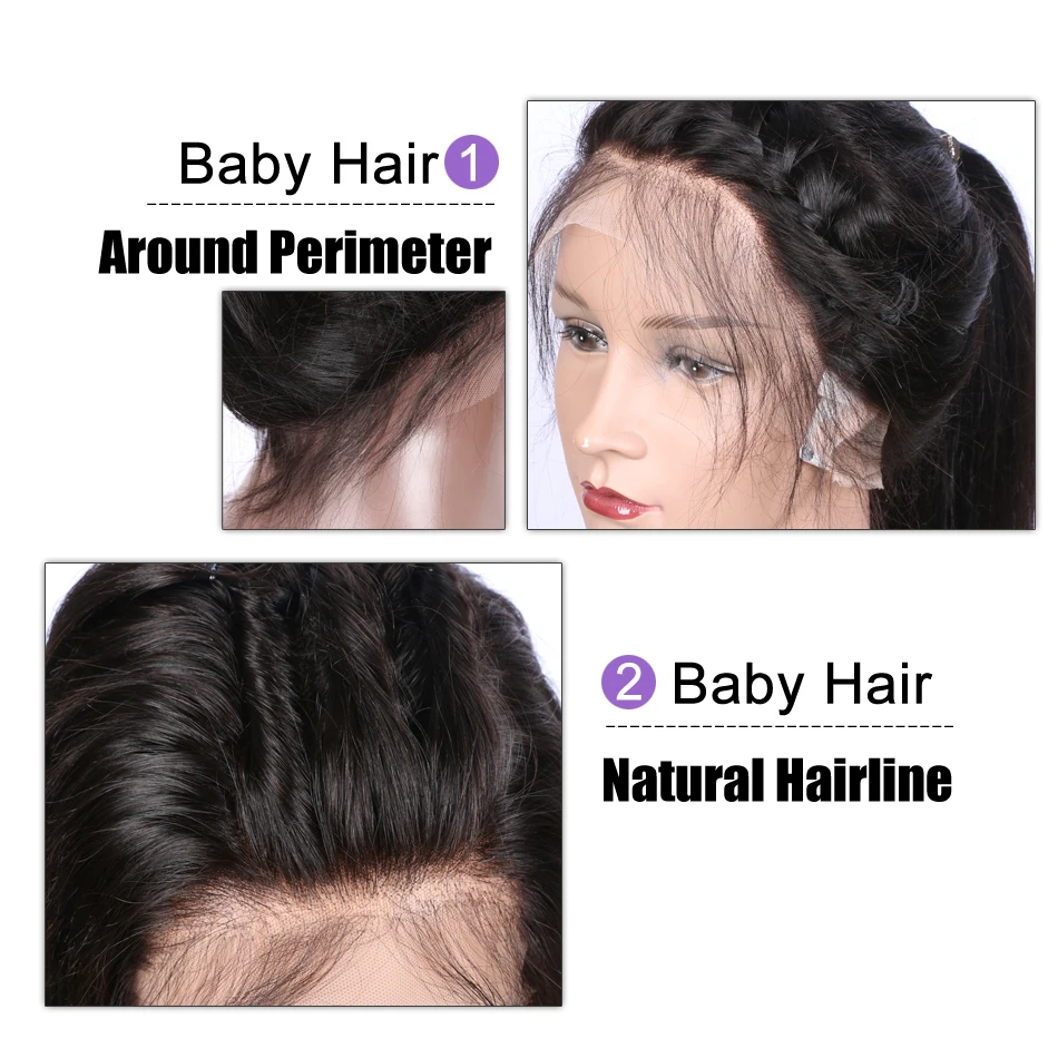

EAYON Full Lace Human Hair Wigs Pre Plucked Hairline With Baby Hair Brazilian Remy Hair Deep Wave Lace Wigs For Black Women