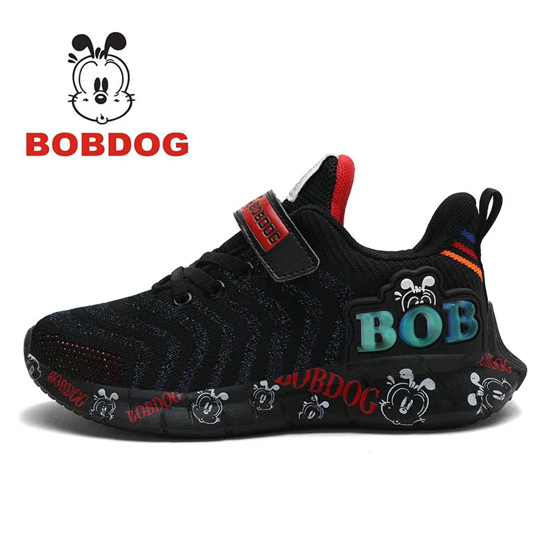 

Bobdog boys spring and autumn 2021 new fashion trend mesh breathable non-slip girls comfortable low-top casual running shoes