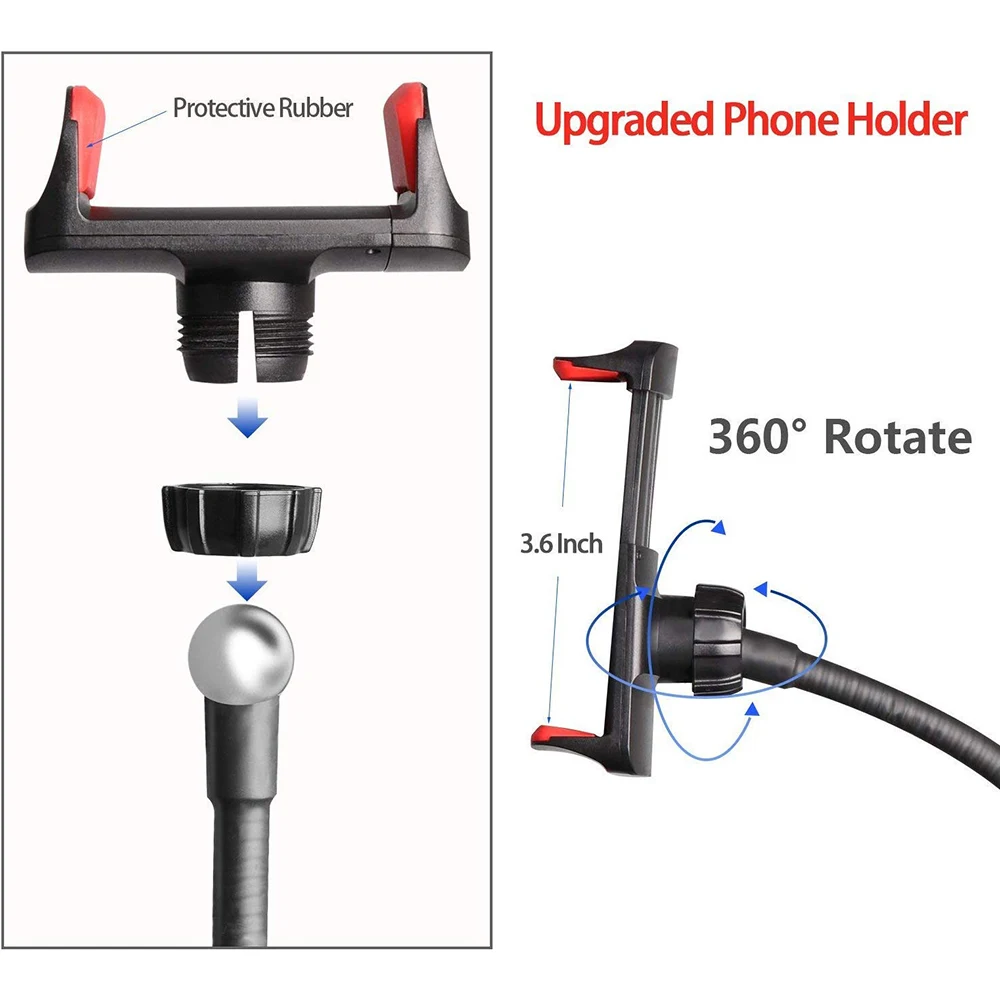 Кольцевой светильник для селфи со стандартным кольцом лампа прямой