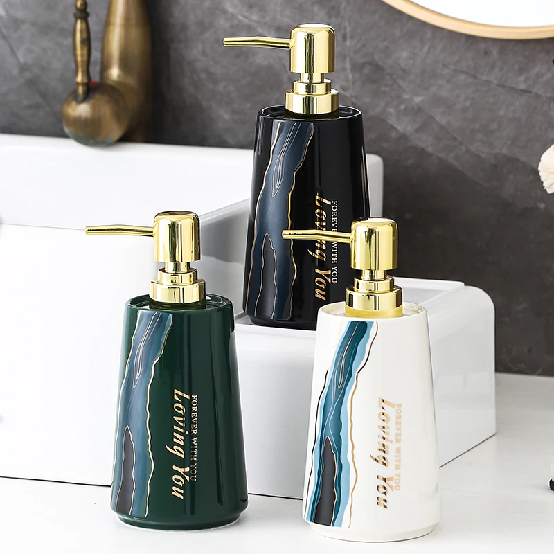 

Бутылка для жидкого мыла WHYOU Ceative Cermic, диспенсер для мыла, шампуня для тела, эмульсии, аксессуары для ванной