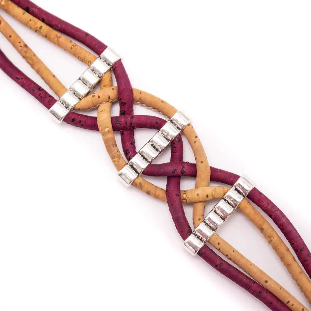 

Natural cork handmade women Bracelet lady handmade wood jewelry BR-489-MIX-5