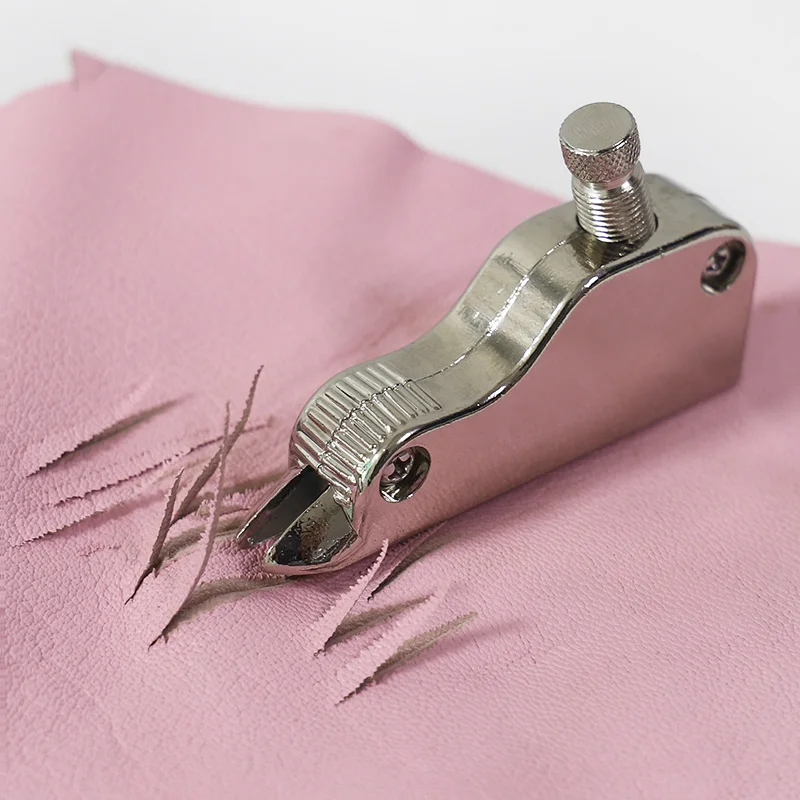 Premium Adjustable Metal V-Gouge Leather Craft Tool V Type Push Grooving Device Groove Carving Knife Edge Trimmer Groov | Дом и сад