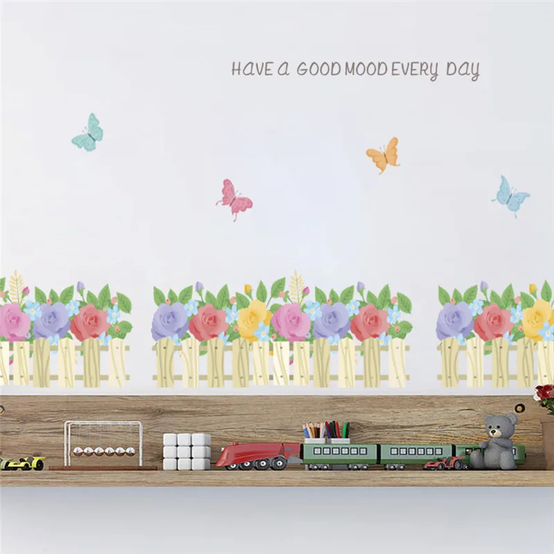 3d яркий сад цветок бабочка птичья клетка настенные стикеры гостиная спальня