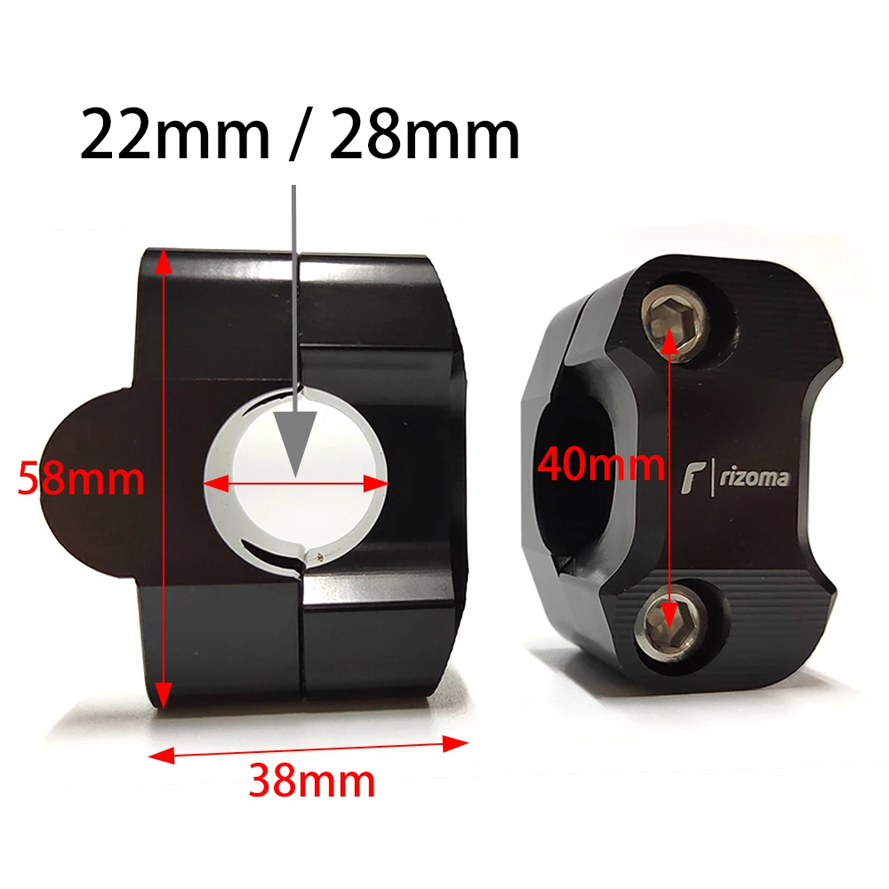 Универсальный мотоциклетный переходник с ЧПУ на руль 7/8 дюйма 22 мм 11/8 28 |