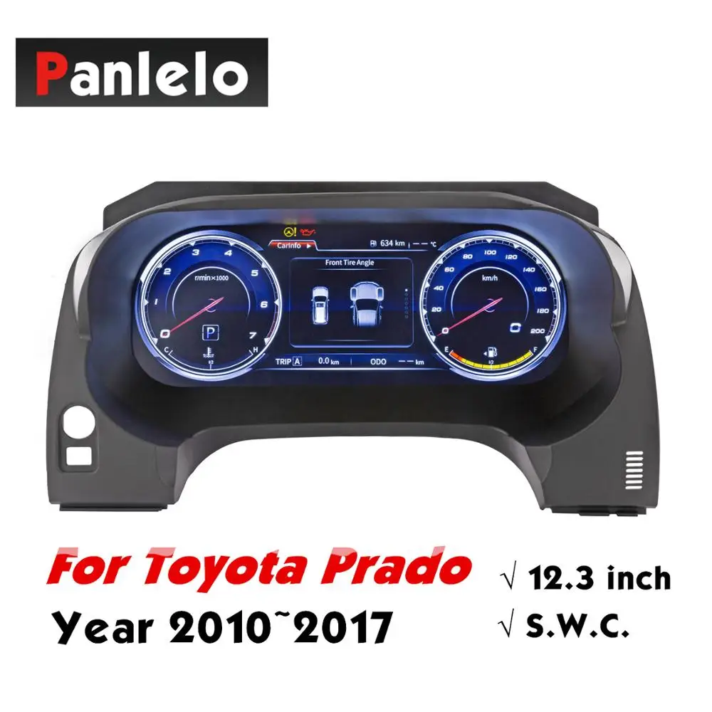 

Сменная панель приборной панели Panlelo для Toyota Prado 12,3 дюйма, развлекательная интеллектуальная система приборной панели, зеркальная ссылка