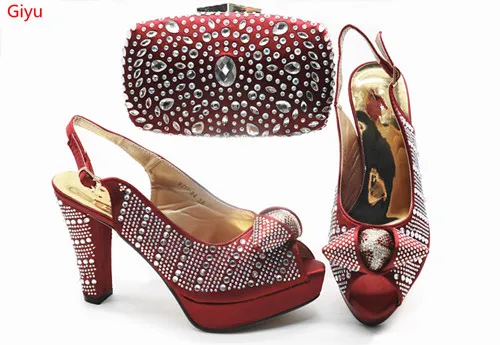 Doershow/красивая обувь и сумочка в комплекте вечерние итальянские туфли с сумочкой