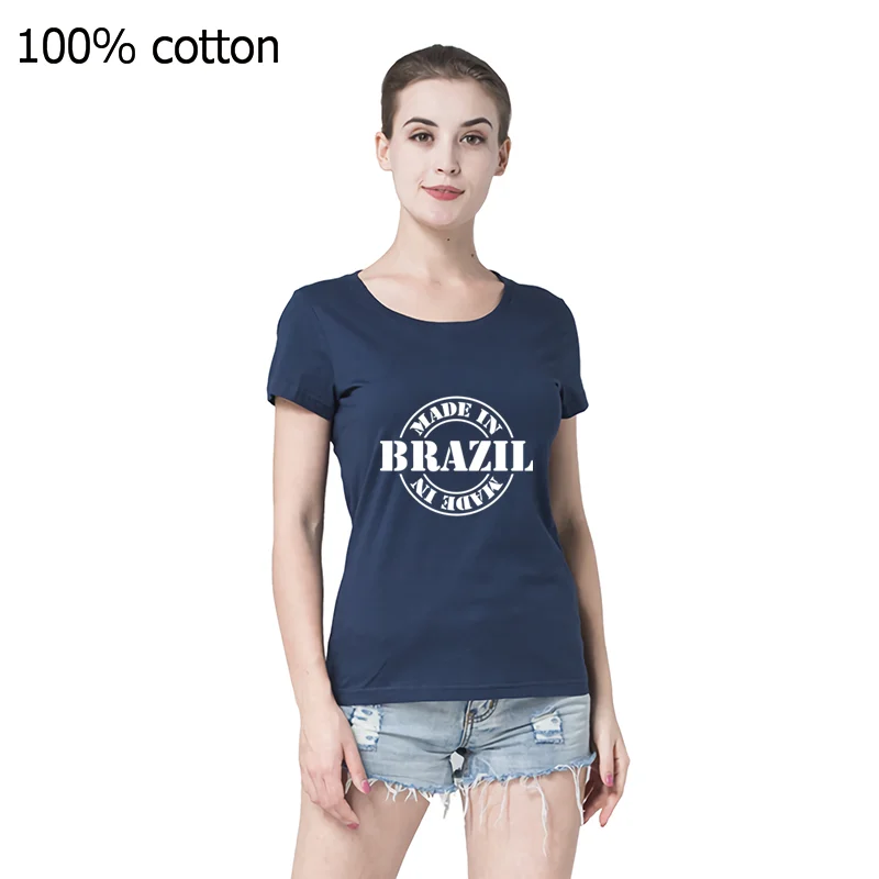 Сделано в Бразилии футболки для женщин высокое качество оригинальный спереди и