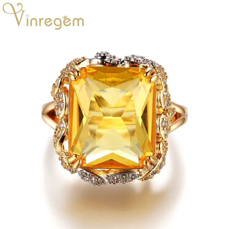 Vinregem фирменные винтажные 925 Твердые Настоящее серебро цитрин драгоценный камень