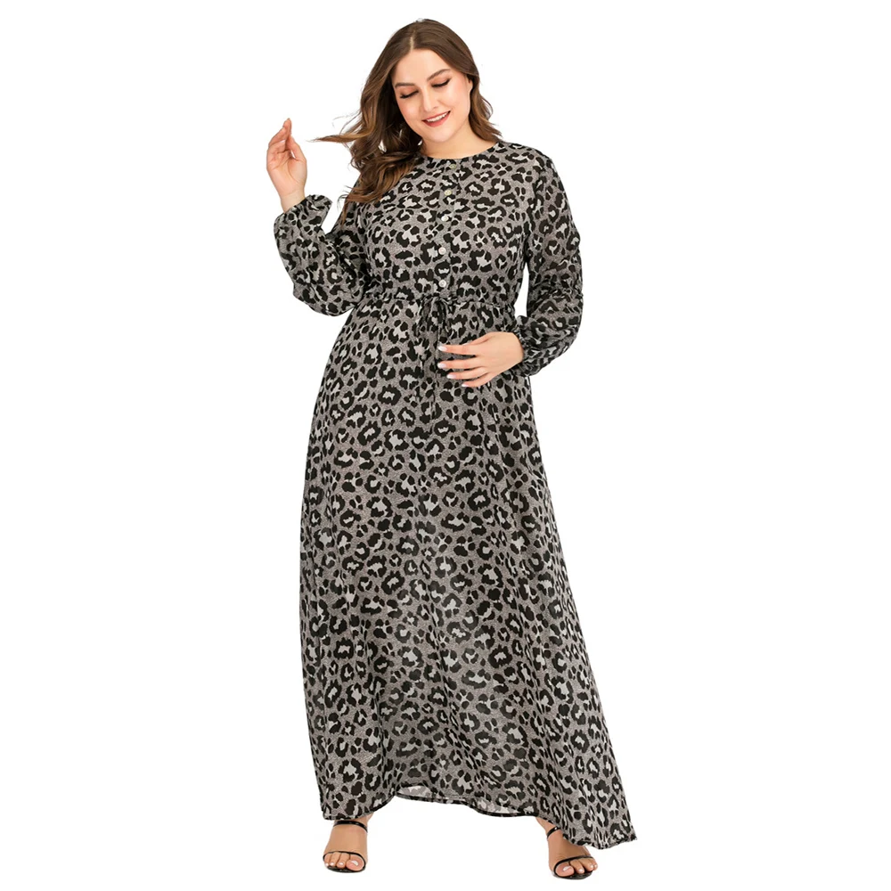 Женское платье с цветочным принтом и длинным рукавом 3XL | Тематическая одежда