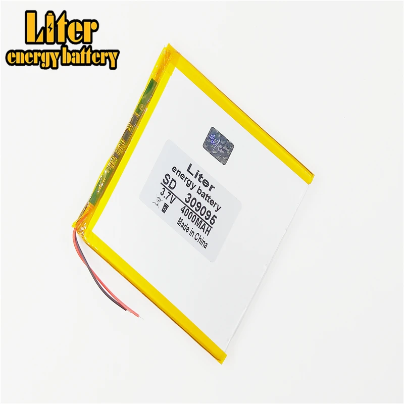 Лучший размер батареи 309095 3 7 V 4000mah литий-полимерный планшет с защитной доской для