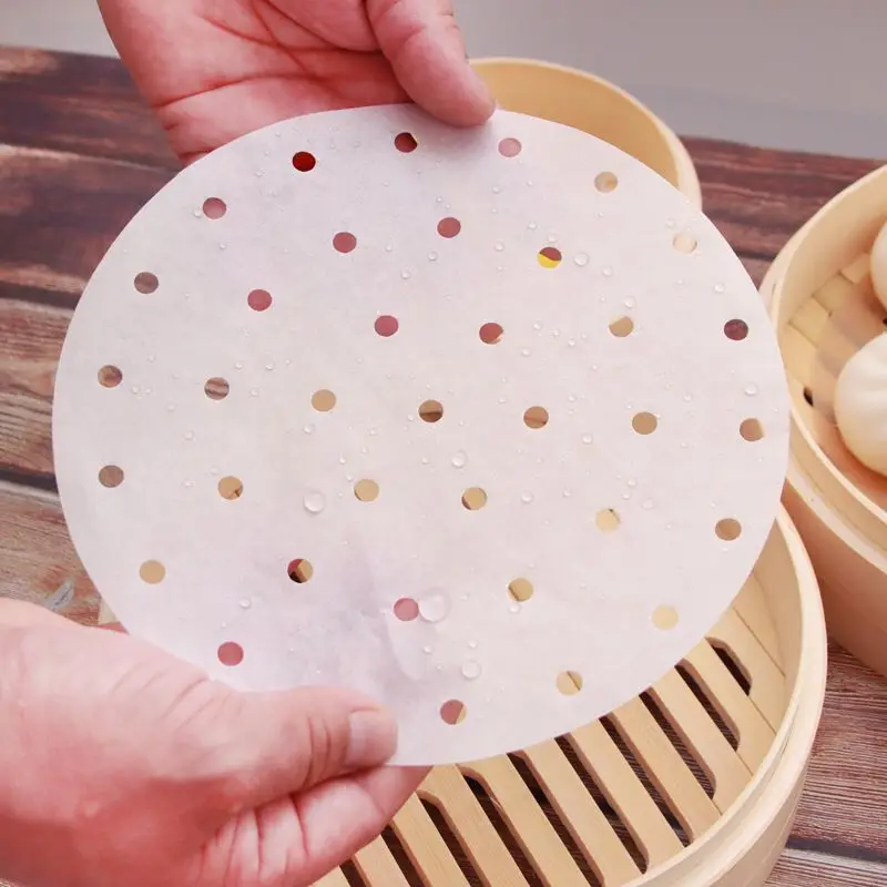 Круглая Пароварка одноразовая антипригарная двухсторонняя силиконовая бумага