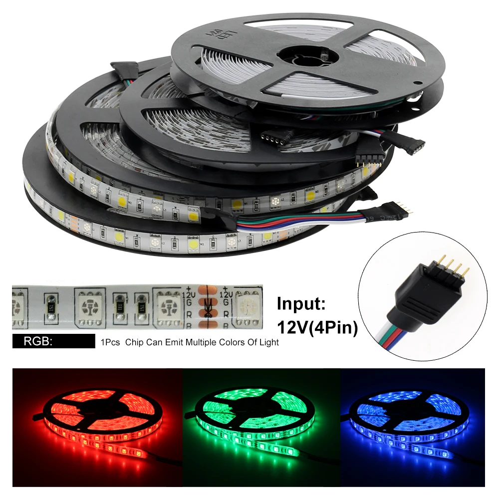 Wifi/Bluetooth RGB RGBW набор светодиодных лент DC12V Светодиодная лента 5050 5 м 300 светодиодный s+ wifi/Bluetooth контроллер+ адаптер питания