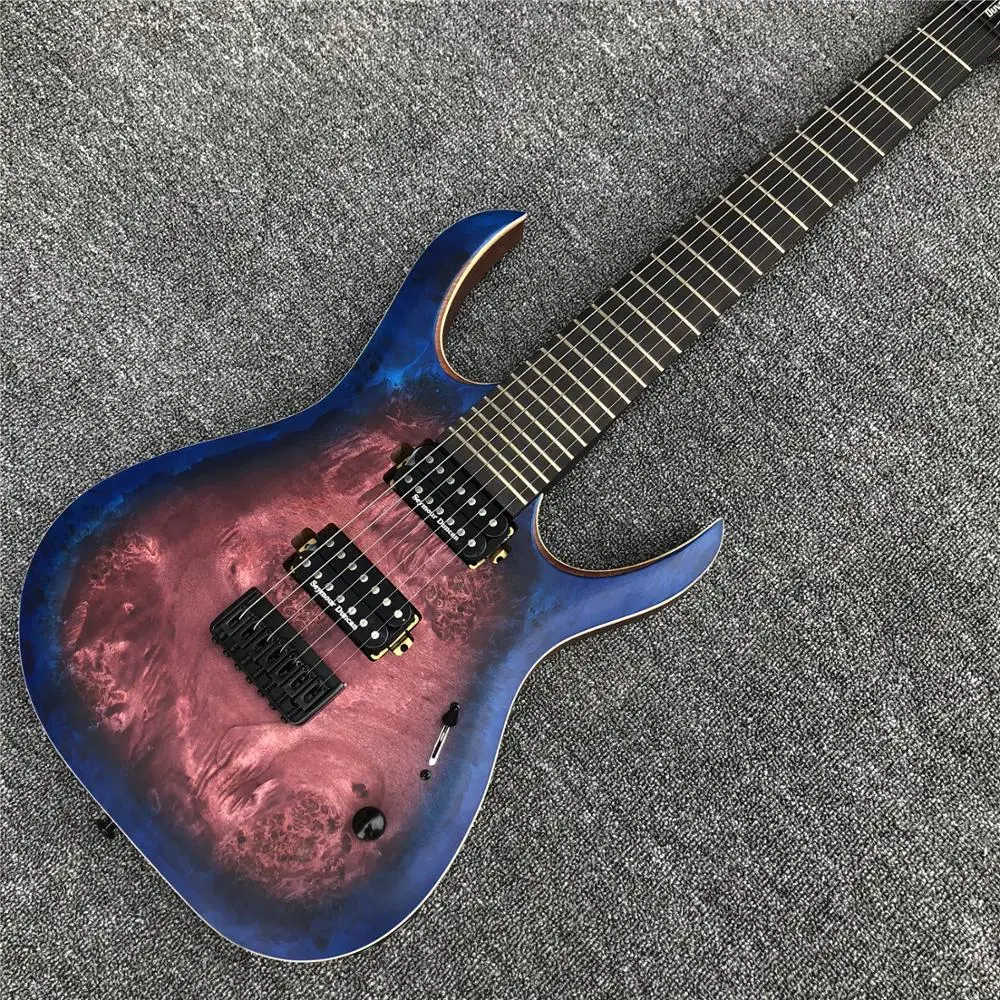2020 г. фабричная электрическая гитара с 7 струнами черная металлическая грифом из