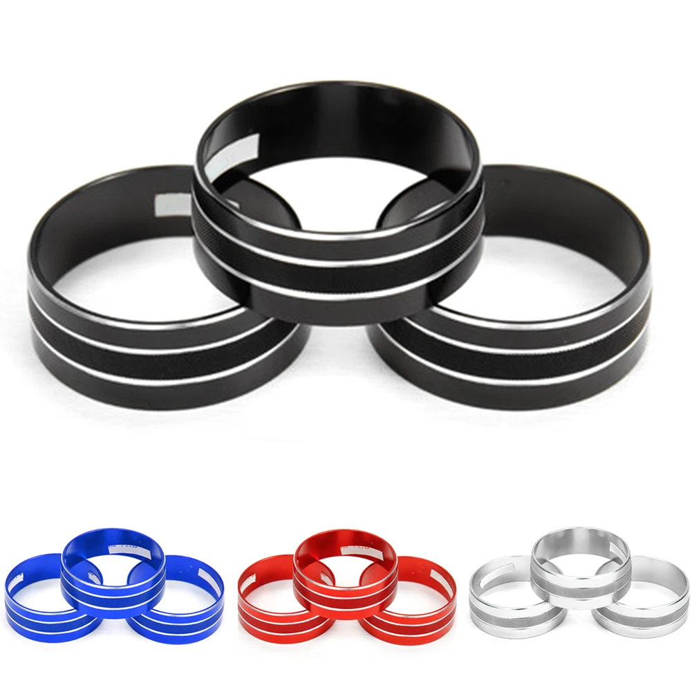 3pcs Air Conditioning Twist Button Parts Trim Switch Audio Decoration for Jeep JK JKU COMPASS For Patriot 2011-2016 |