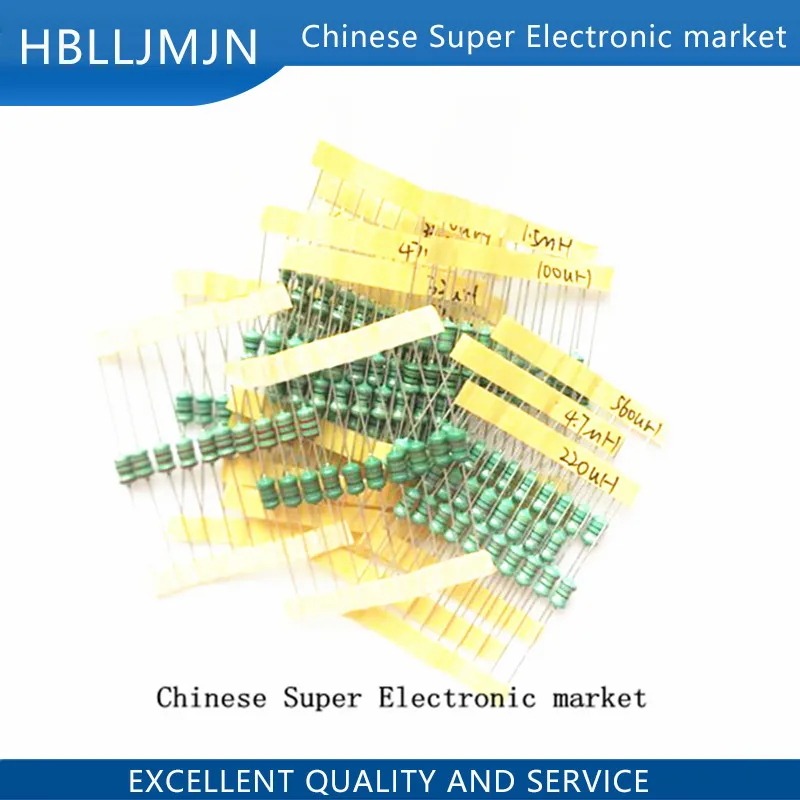 Набор индукторов 0410 24 значения 10-1 мкм 0 5 Вт цветное кольцо Индуктивность 1 2 4 набор