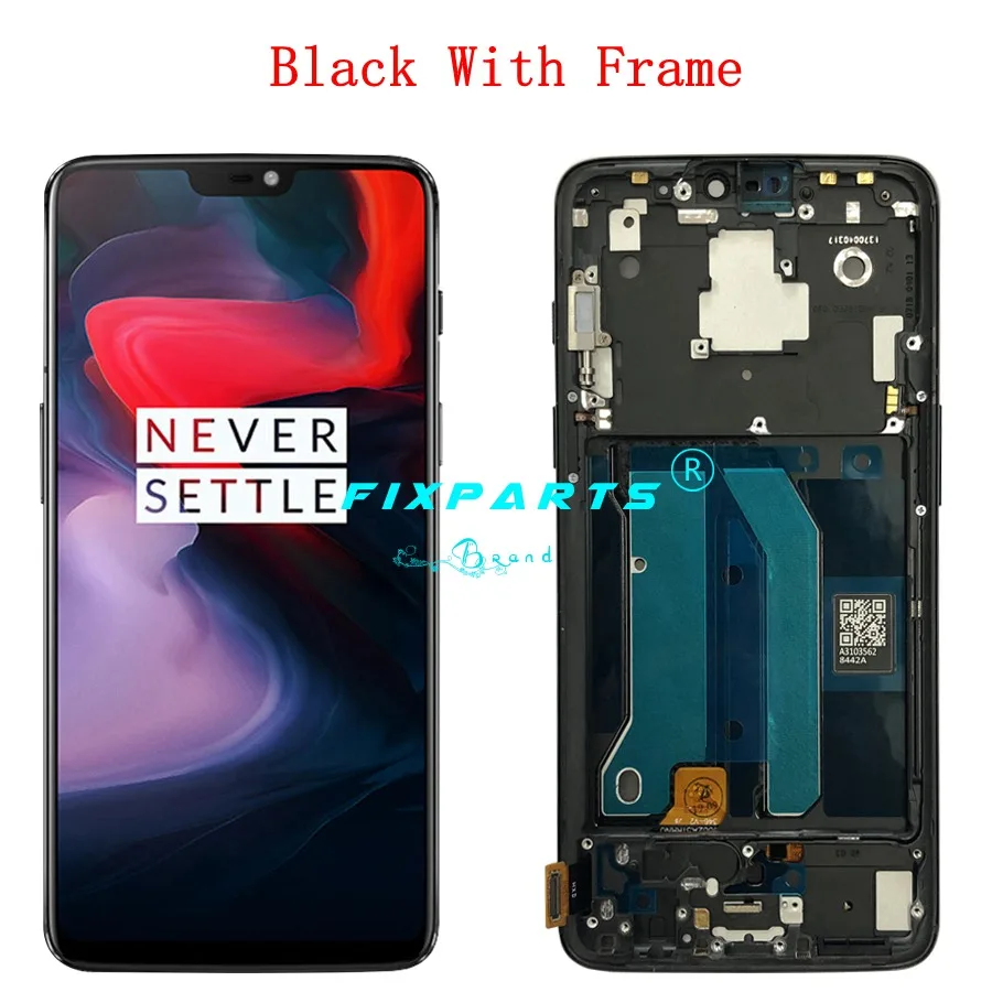 Oneplus 6 ЖК-дисплей+ сенсорная панель дигитайзер сборка Замена ЖК-экран для One plus 6 мобильный телефон 6,2"+ рамка