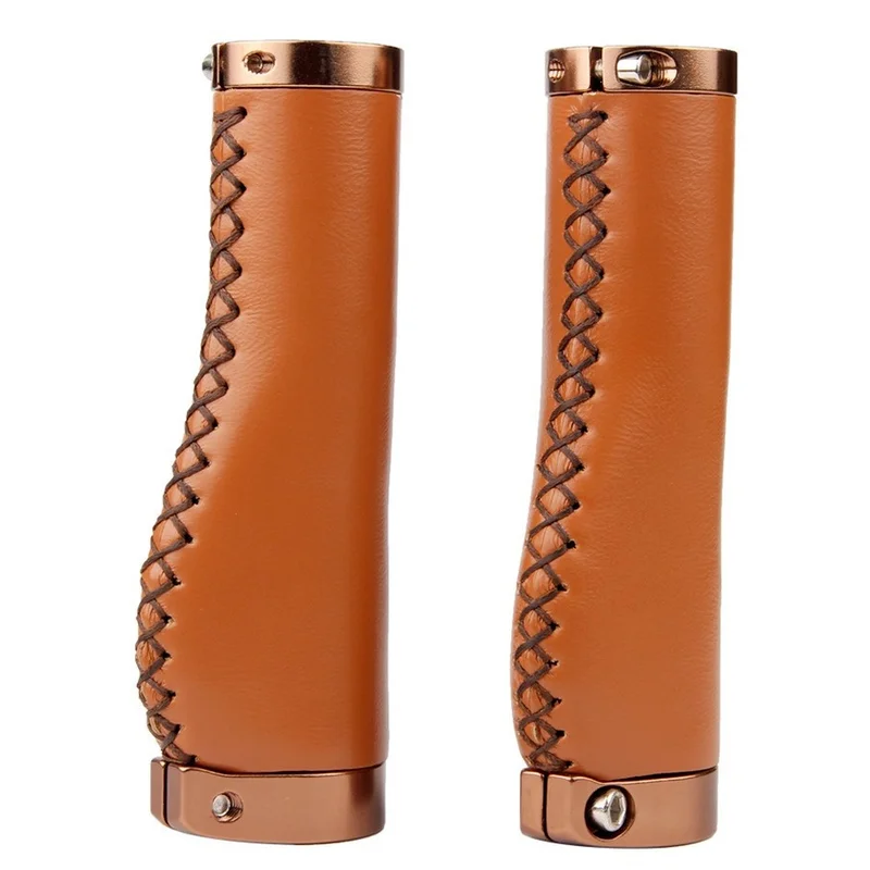 

Mountain Bike Cowhide Handle Cover Mountain Bike Retro Lock Handle Leather Hand-sewn Cycling Handlebar Cover Grip Cover