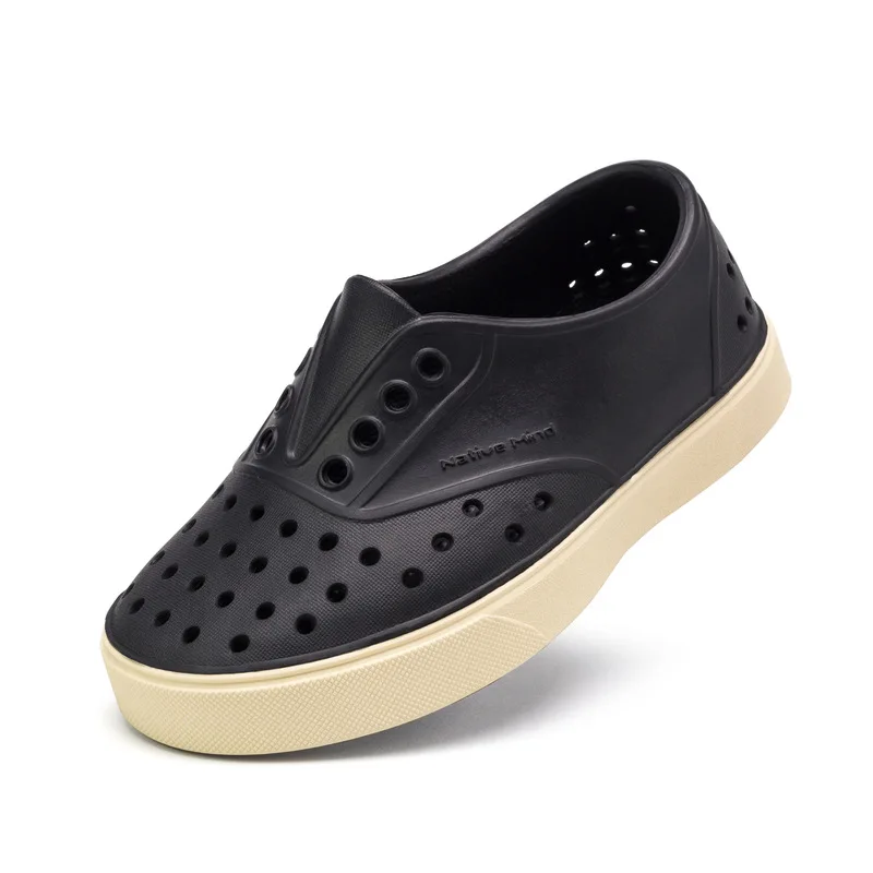 Летние сандалии SWONCO без застежки Детские пляжные с дырками желе для мальчиков и