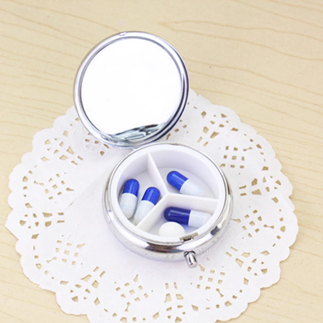

Portable Pill Box Rotation 7 Day 1 Week Outdoor Travel Medicine Dispenser Health Care Medicine Storage Dispenser