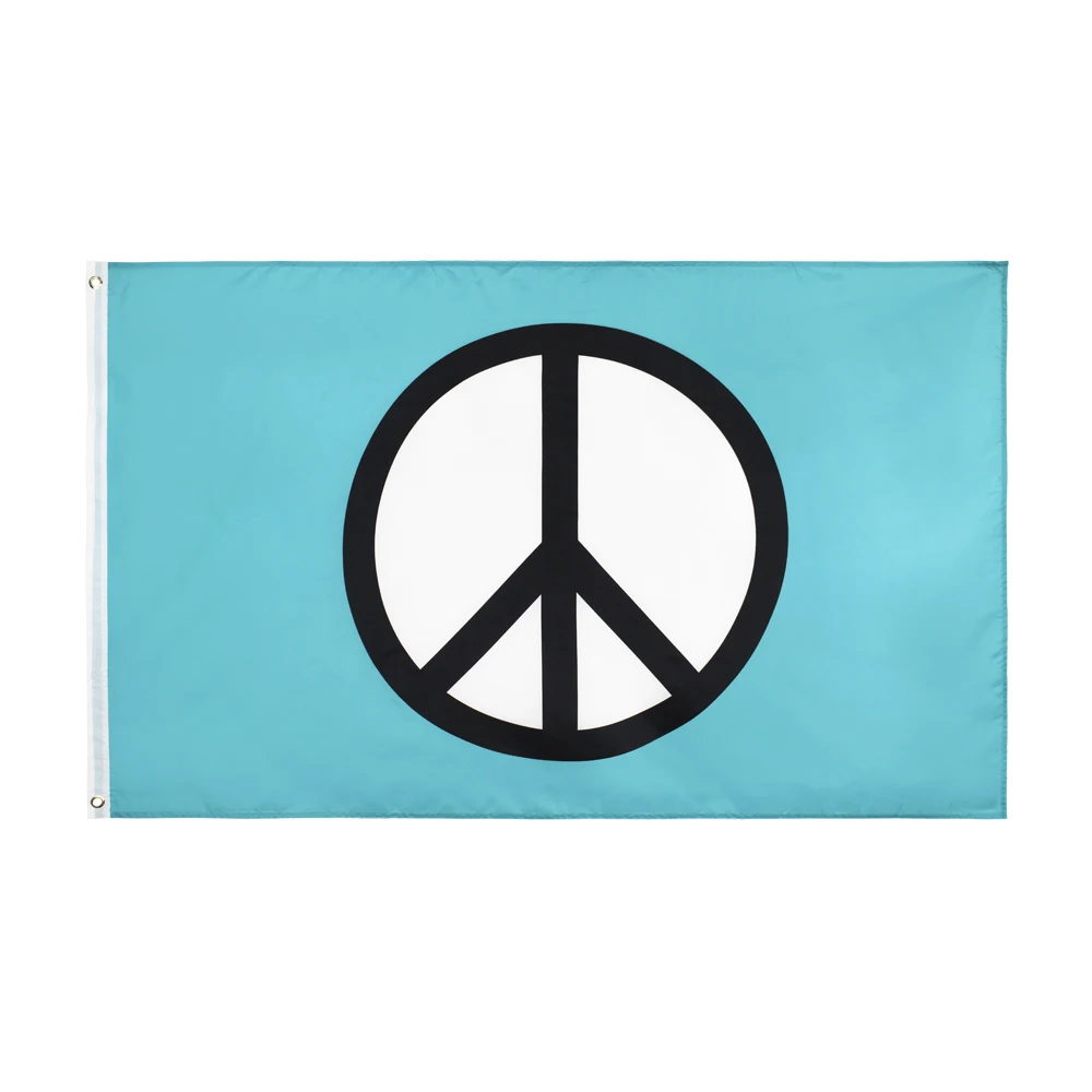 

90x150cm hanging peace sign symbol flag