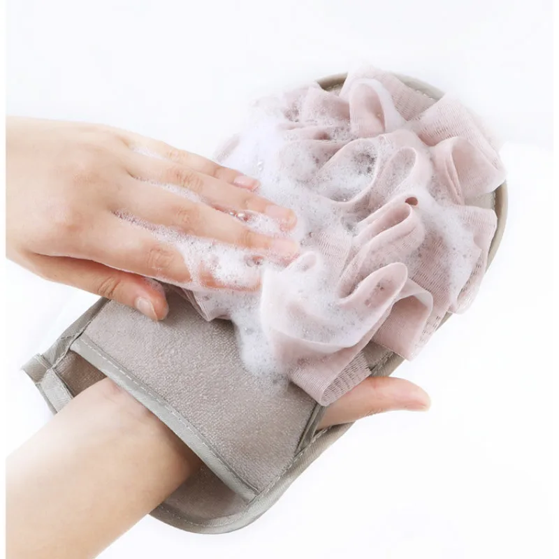 Скруббер для ванной Двусторонняя перчатка многоцелевой уникальный скруббер