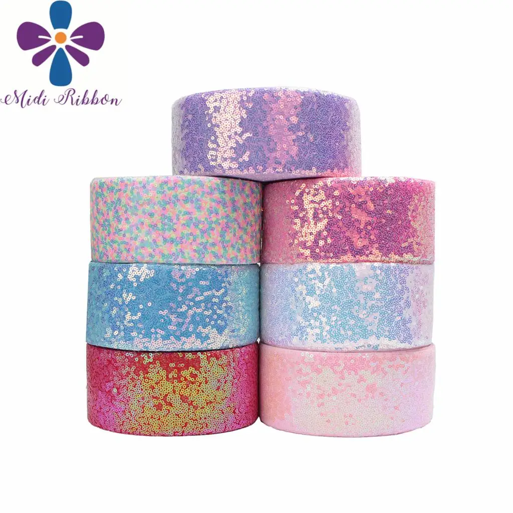 3 &quot75 мм блестящая режущая лента с блестками цветной Lt. розовый белый фиолетовый